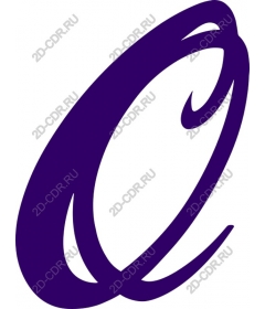  Elegant stylized letter C violet