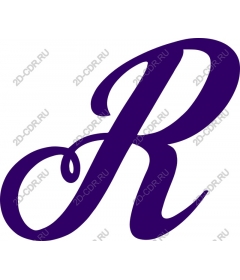  Elegant cursive letter R