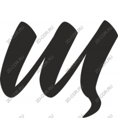  Cursive style Letter M