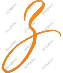  Stylized orange swirl