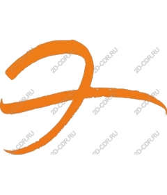  Elegant orange brushstroke