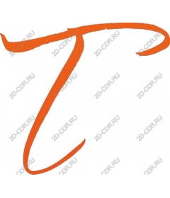  Stylized orange letter T