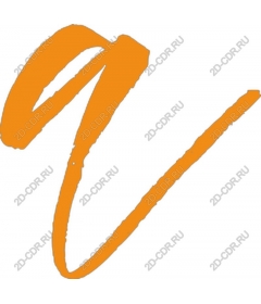  Art orange font V