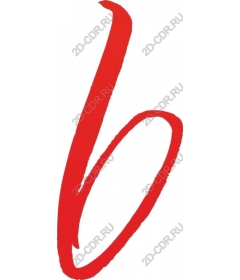  Elegant red cursive letter b