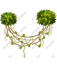 Garland of lush greenery