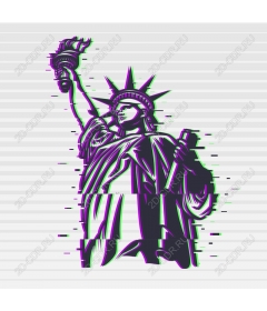 Glitch art Freedom