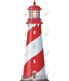  Red-and-white lighthouse