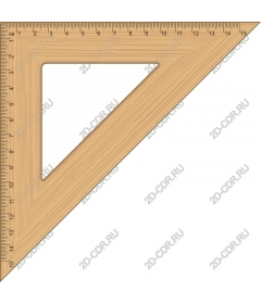 Wooden triangle ruler