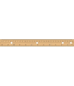  A wooden ruler