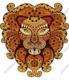  Bright, intricate lion