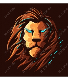  A majestic lion's head