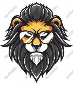  Cool lion with glasses