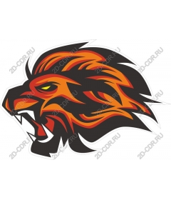  Ferocious lion head