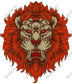  Ferocious lion head