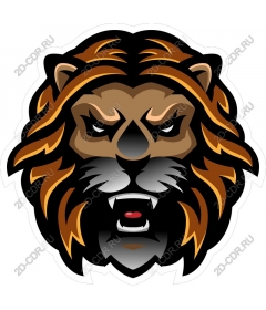  Ferocious lion head