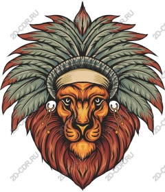  Tribal headdress in the form of a lion