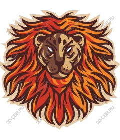  Ferocious lion head