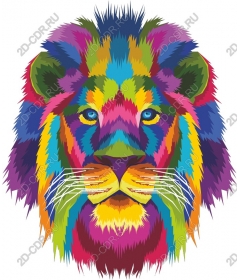  Colored lion head