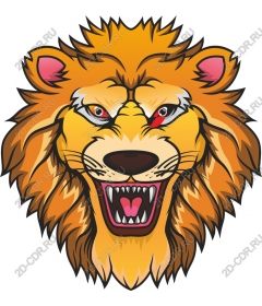  Ferocious lion head