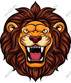  Ferocious lion head