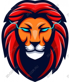  Colourful lion head
