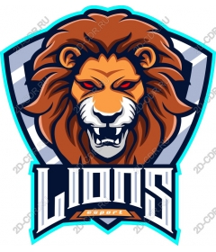 The logo with the image of a ferocious lion for eSports