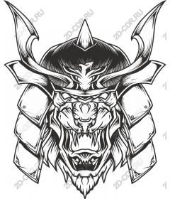 Mask fierce samurai