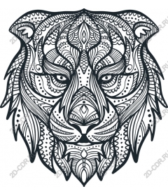 Intricate lion head
