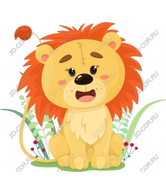  Cute cartoon lion