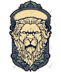  A majestic lion's head