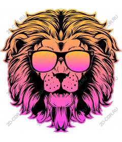  Stylish lion in sunglasses