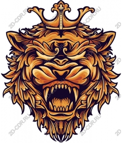 Коронованный рычащий лев