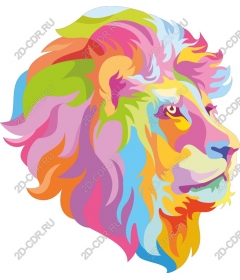  Colorful lion