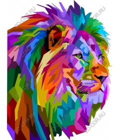  Colorful lion