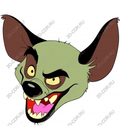 Playful cartoon-hyena