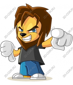 The playful character of the cartoon "the lion"