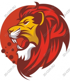  The majestic roaring lion head