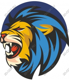  Vivid roaring lion head