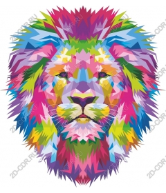  Colored lion head
