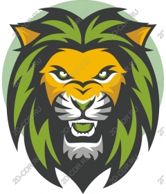  Ferocious lion head