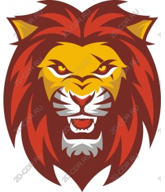  Ferocious lion head