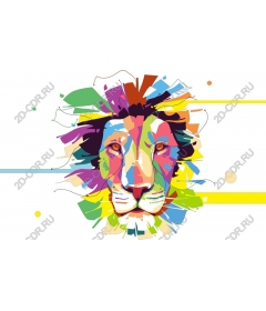  Colorful lion