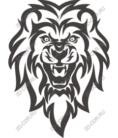  Ferocious lion head