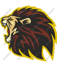  Ferocious lion head