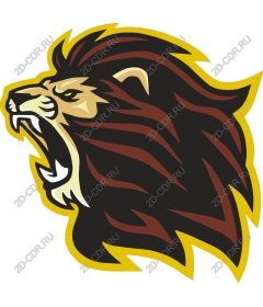  Ferocious lion head