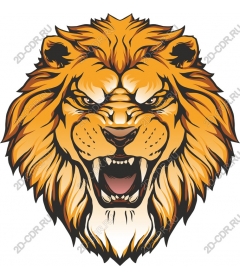 The majestic roaring lion head