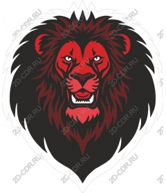  Ferocious lion head