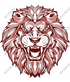  Ferocious lion's head and