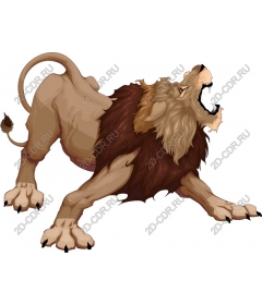The majestic roaring lion