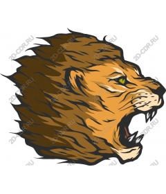 Roaring lion head